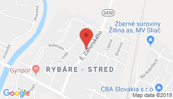 Google map: Ul. Š. Záhorského 31 Sliač